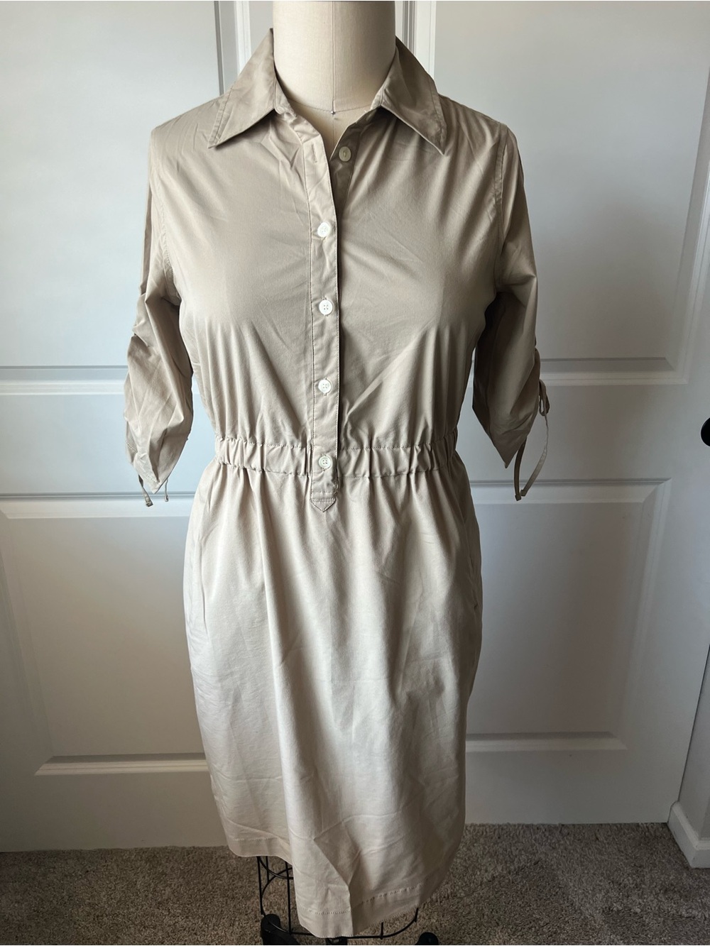 NWOT Converse Cotton ShirtDress in Light Beige